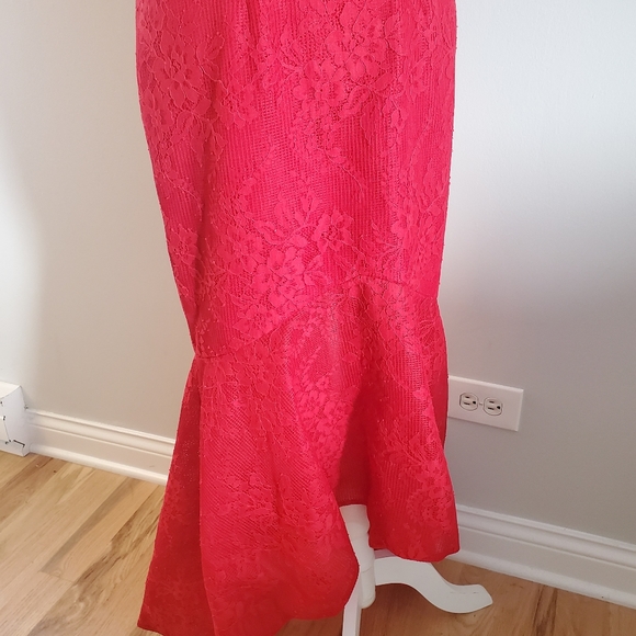 Bariano Australia open back lace prom red dress - Picture 8 of 10